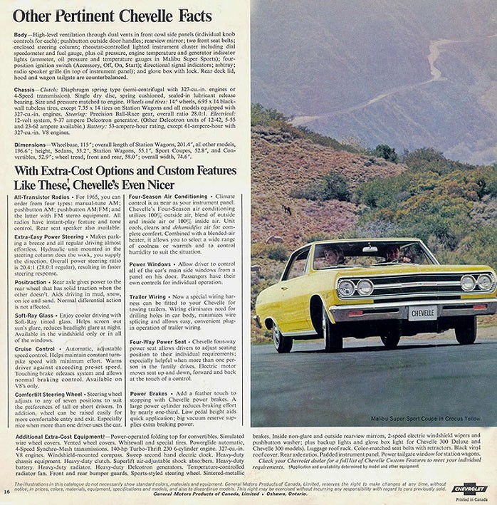 1965 Chev Chevelle Brochure Page 8